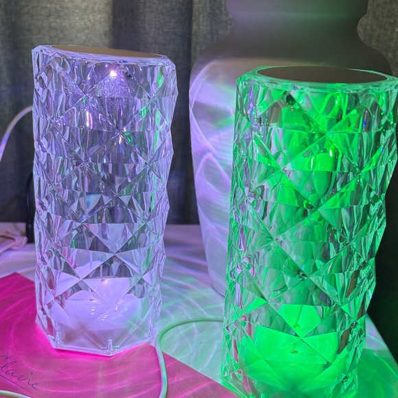 Crystal Pattern LED Table Lamps - Picture 1 of 5